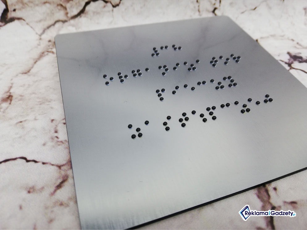 Tabliczki dla niewidomych Braille\'a 10x10cm TDN-001