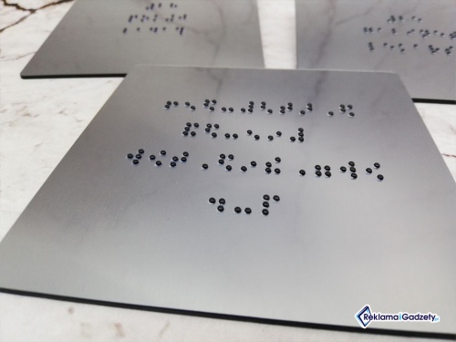 Tabliczki dla niewidomych Braille\'a 10x10cm TDN-001