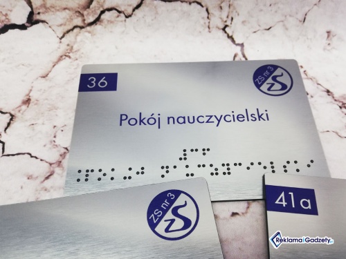 Tabliczki dla niewidomych Braille\'a 8x12cm z LOGO TDN-002